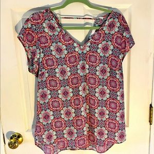 DR2 by Daniel Rainn Geometric Blouse